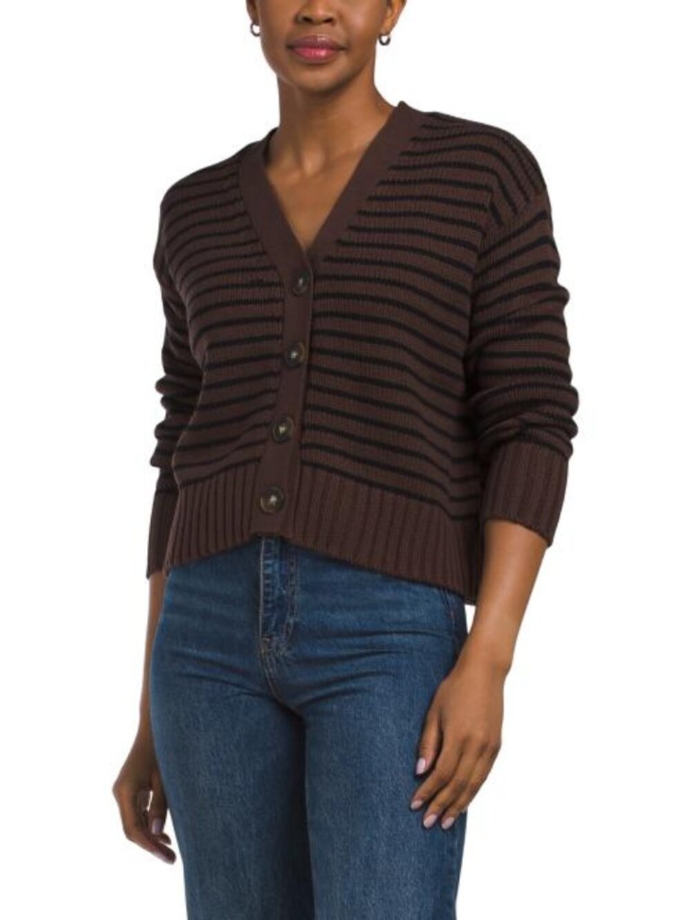 WILLOW & WIND Stripe Sweater Cardigan